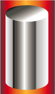 a chrome cylinder shaded with parallel gradients