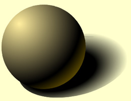 a matte-finish sphere shaded with radial gradients