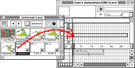 Drag sound from Cast to Score