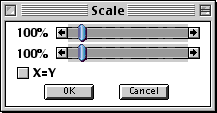 the custom scale window