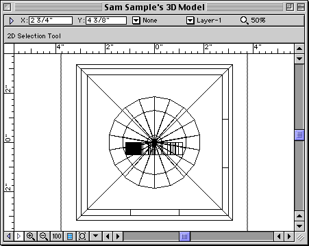 top view of properly-aligned roof