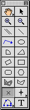 the 2D Tools palette with the the 2D Locus tool icon selected