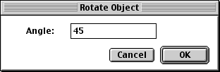 Rotate Object dialog