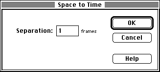 the Space to Time dialog