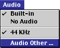 Audio-Audio Other menu