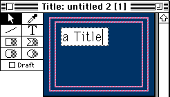Title window with new text block