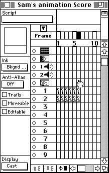 double-click script channel at the last frame