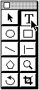 the text tool in the toolbox