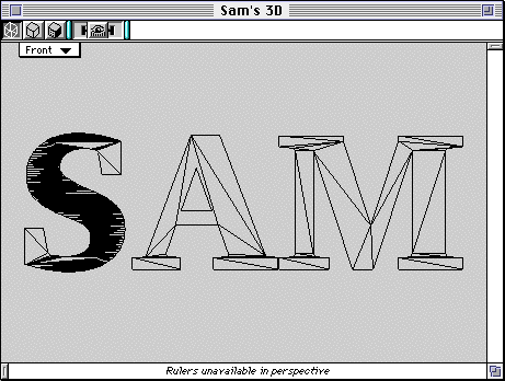 wireframe view of type