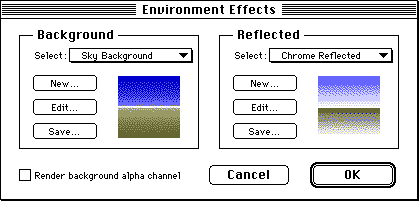 the Environment Effects dialog