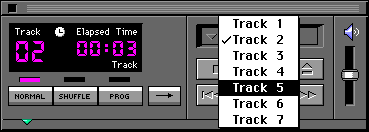 selecting an audio track in the Apple CD player