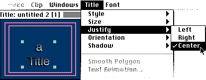 Title-Justify-Center menu command