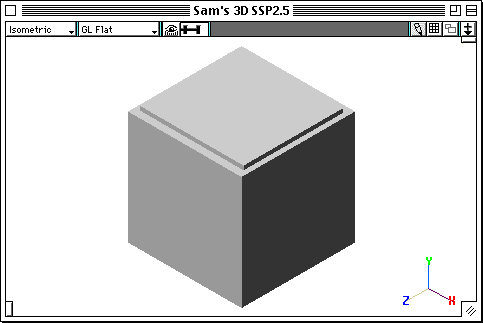 same cubes, isometric flat-shaded view