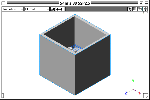 result of subtracting inside cube from outside cube